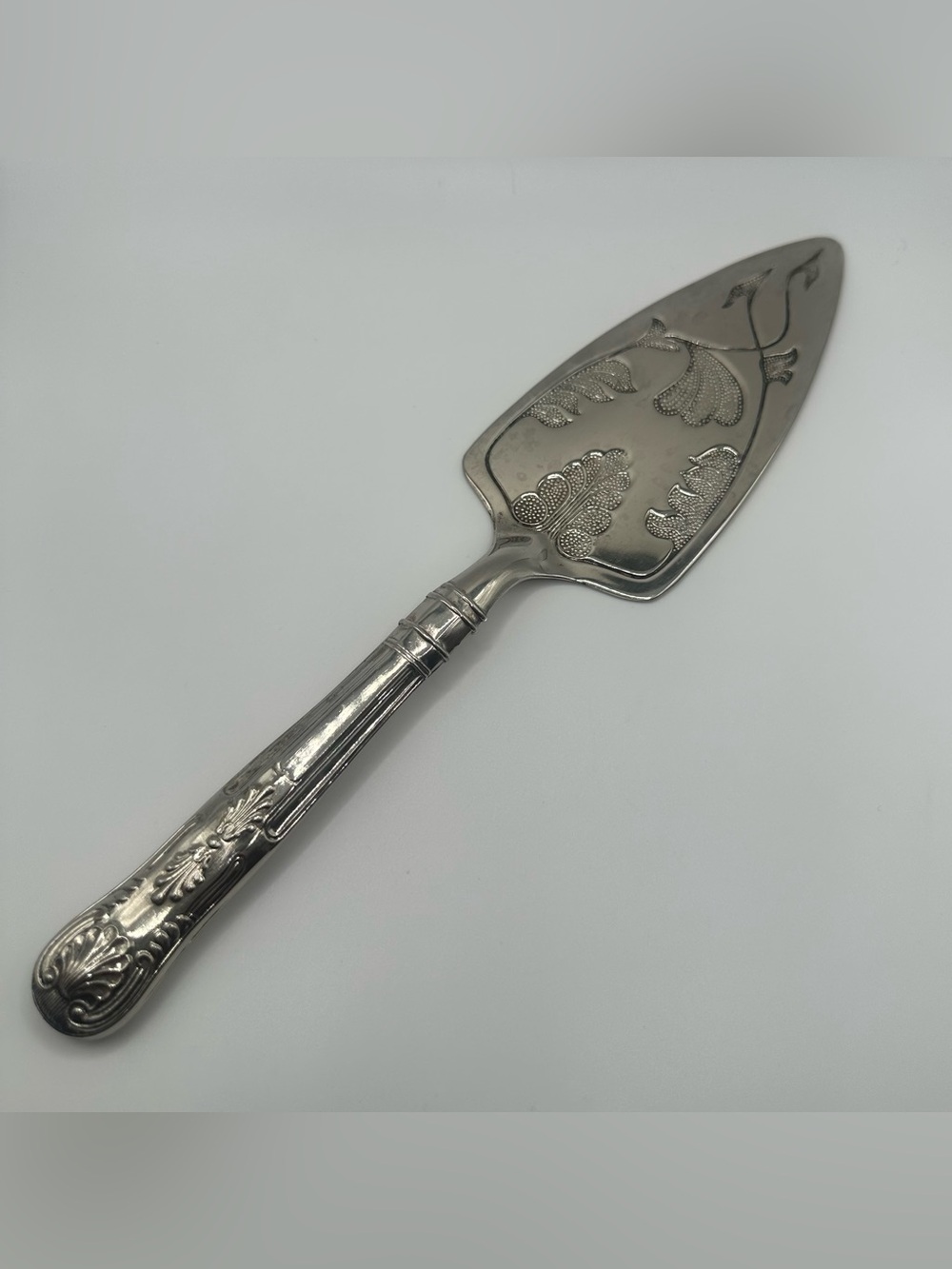 Pastry Cake Pie Server Silver Plated Mayell Queen Anne Kings Vtg Made in England